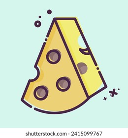 Icon Cheese. related to Spain symbol. MBE style. simple design editable. simple illustration
