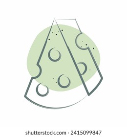 Icon Cheese. related to Spain symbol. Color Spot Style. simple design editable. simple illustration