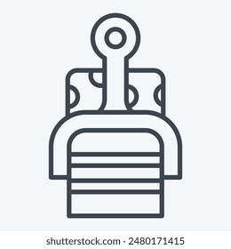 Icon Cheese Slicer. related to Kitchen Tool symbol. line style. simple design illustration