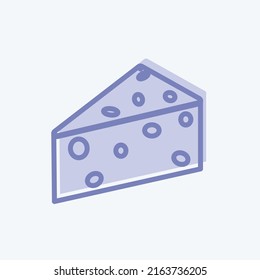 Icon Cheese. suitable for Garden symbol. two tone style. simple design editable. design template vector. simple symbol illustration
