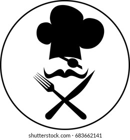 Icon chef / food item, restaurant / fast food, vector,logo