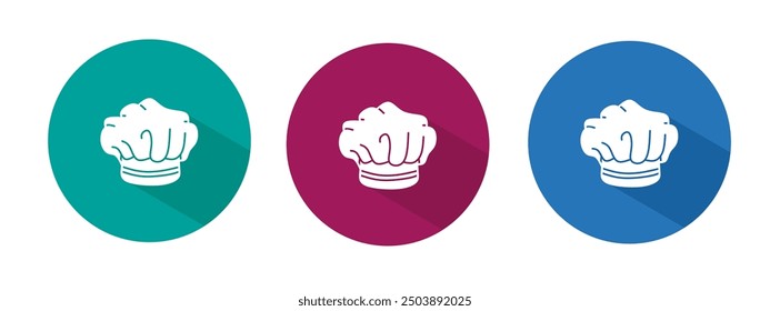 Icon for chef hat vector illustration in flat.