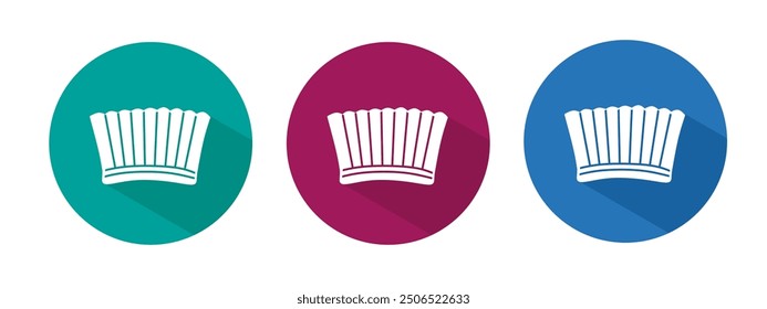 Icon for chef hat vector illustration in flat.