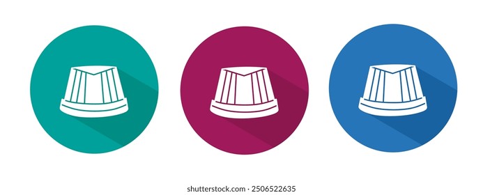 Icon for chef hat vector illustration in flat.