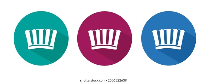 Icon for chef hat vector illustration in flat.
