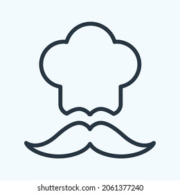 Icon Chef - Line Style - Simple illustration, Editable stroke, Design template vector, Good for prints, posters, advertisements, announcements, info graphics, etc.