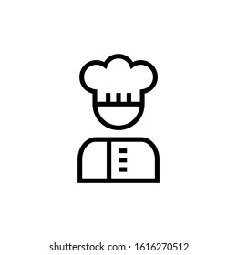 icon of chef, people, charecter, avatar, person lineart style isolated on white background