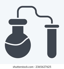 Icon Chemical Experiments. related to Biochemistry symbol. glyph style. simple design editable. simple illustration