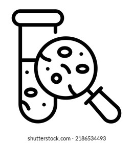 An icon of chemical reaction line design 