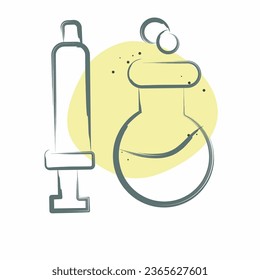 Icon Chemical Syringes. related to Biochemistry symbol. Color Spot Style. simple design editable. simple illustration