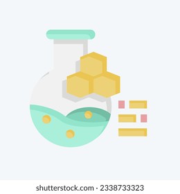 Icon Chemicals. related to Nuclear symbol. flat style. simple design editable. simple illustration