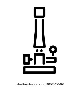 Icon Of Chemistry Burner. Bold outline design with editable stroke width. Vector Illustration.