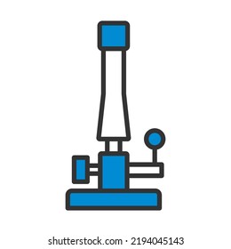 Icon Of Chemistry Burner. Editable Bold Outline With Color Fill Design. Vector Illustration.