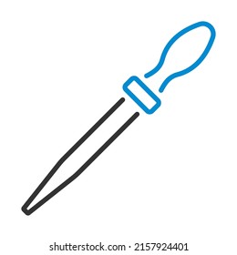 Icono De Química Dropper. Contorno de negrita editable con diseño de relleno de color. Ilustración vectorial.
