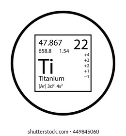Icon of chemistry element. Thin circle design. Vector illustration.