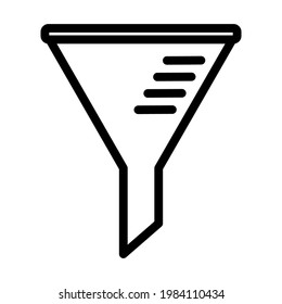 Ícone Do Cone De Enchimento De Química. Design de Contorno em Negrito Editável. Ilustração de vetor.