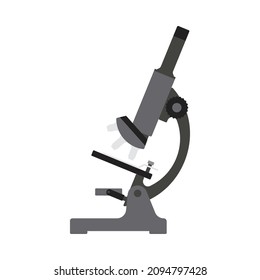 Icon Of Chemistry Microscope. Flat Color Design. Vector Illustration.