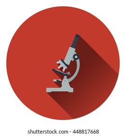 Icon of chemistry microscope. Flat color design. Vector illustration.