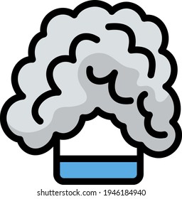 Icon Of Chemistry Reaction In Glass. Editable Bold Outline With Color Fill Design. Vector Illustration.