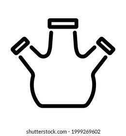 Icon Of Chemistry Round Bottom Flask. Bold outline design with editable stroke width. Vector Illustration.