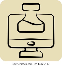 Icon Chemistry Tutorial. related to Learning symbol. hand drawn style. simple design illustration