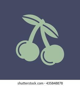 Icon of Cherry or berry. Eps-10.