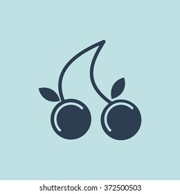 Icon of Cherry. EPS-10.