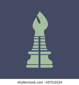 Icon of Chess Bishop. Eps-10.