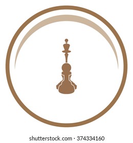 Icon chess pawn with the queen. Vector.