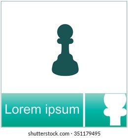 Icon chess pawn. Vector.