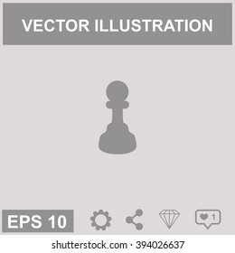 Icon chess pawn. Vector.