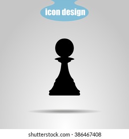 Icon  chess piece. Pawn