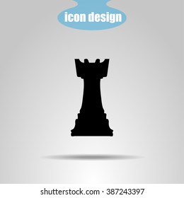 Icon  chess piece. Rook