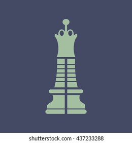 Icon of Chess Queen. Eps-10.