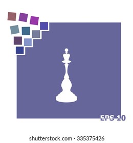 Icon chess queen. Vector.