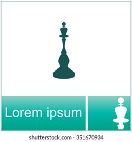 Icon chess queen. Vector.