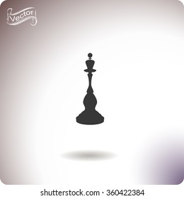 Icon chess queen. Vector.