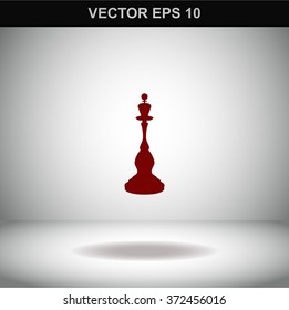 Icon chess queen. Vector.