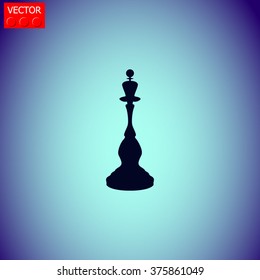 Icon chess queen. Vector.