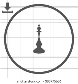 Icon chess queen. Vector.