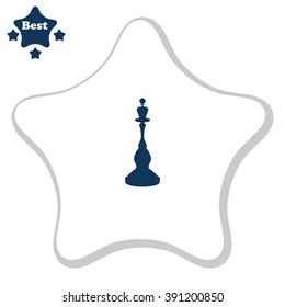 Icon chess queen. Vector.