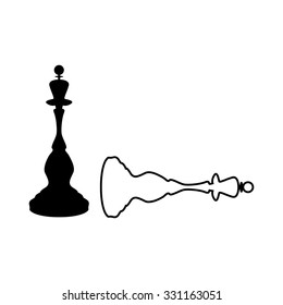 Icon chess queen. Vector. Victory.
