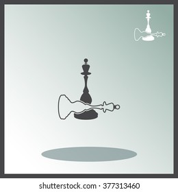 Icon chess queen. Vector. Victory.
