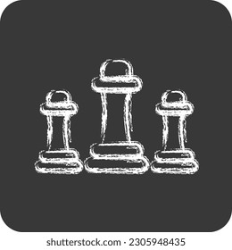 Icon Chess. suitable for education symbol. chalk Style. simple design editable. design template vector