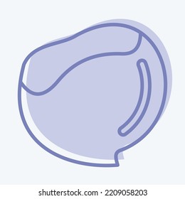 Icon Chestnut. suitable for Nuts symbol. two tone style. simple design editable. design template vector. simple illustration