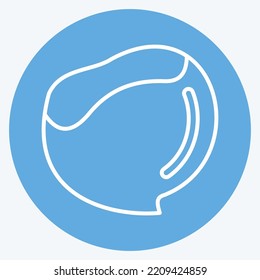 Icon Chestnut. suitable for Nuts symbol. blue eyes style. simple design editable. design template vector. simple illustration