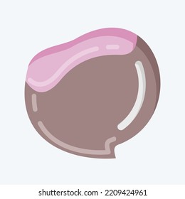 Icon Chestnut. suitable for Nuts symbol. flat style. simple design editable. design template vector. simple illustration