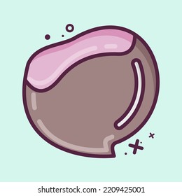 Symbol Kastanie. geeignet für Nuts Symbol. MBE-Stil. einfaches Design bearbeitbar. Designvorlage, Vektor. einfache Abbildung