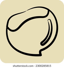 Icon Chestnut. suitable for Nuts symbol. hand drawn style. simple design editable. design template vector. simple illustration