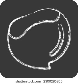 Icon Chestnut. suitable for Nuts symbol. chalk Style. simple design editable. design template vector. simple illustration